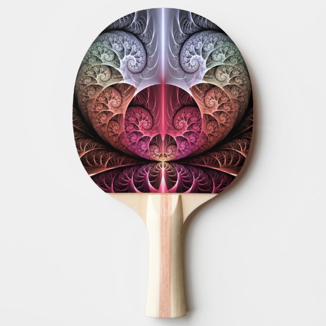 Pala De Ping Pong Fantasía irreal abstracta arte fractal (Anverso)