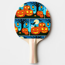 Pala De Ping Pong Fantasma de Halloween, calabazas, murciélagos