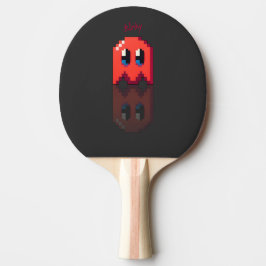 Pala De Ping Pong fantôme rouge nom perso fanart PacMan noir