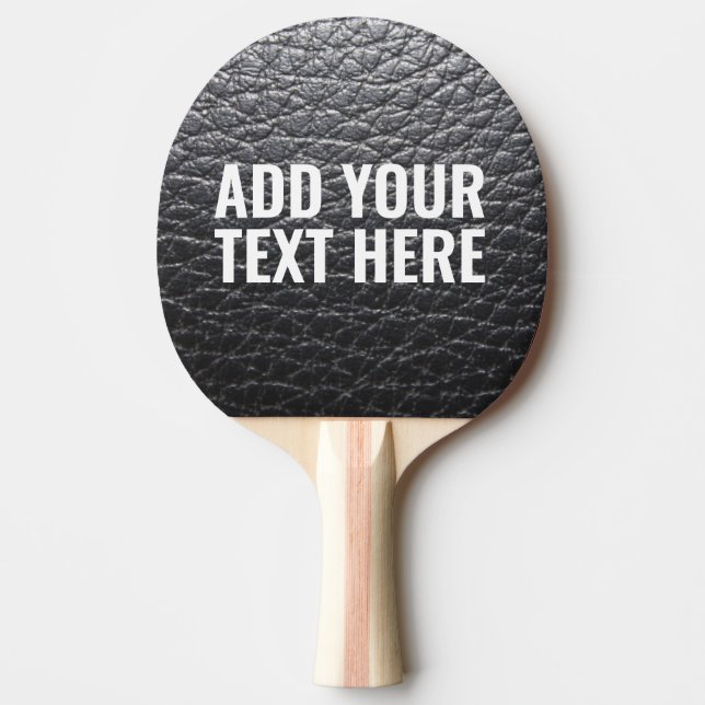PALA DE PING PONG  FAUX CUERO PING PONG PADDLE AGREGAR TU TEXTO  (Anverso)