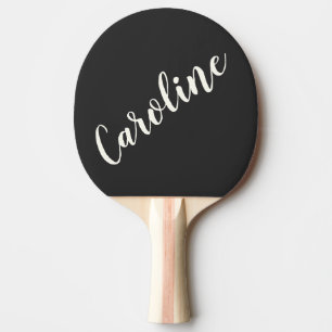 Pala De Ping Pong Favor Único Nombre Personalizado Negro y Blanco