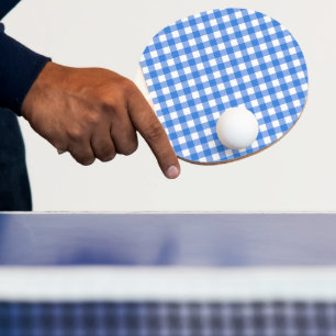 Pala De Ping Pong Faye & Lauren Blue Gingham Ping Pong Paddle
