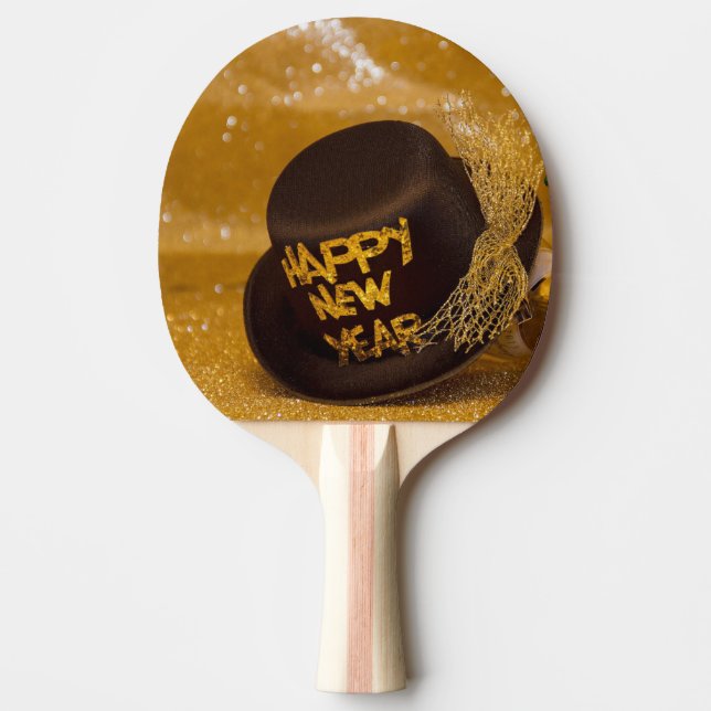Pala De Ping Pong Feliz Año Nuevo (Anverso)