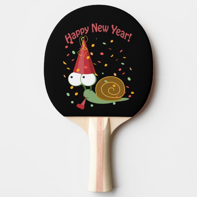 Pala De Ping Pong Feliz Año Nuevo (Anverso)