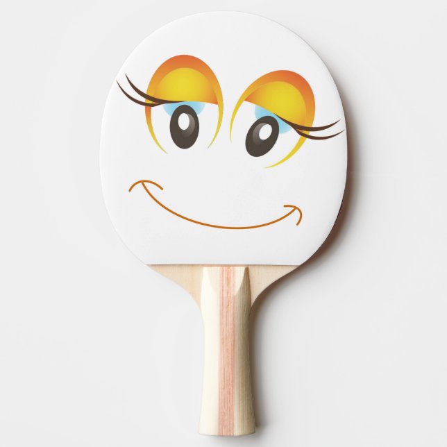 PALA DE PING PONG FELIZ CARA CHICA (Anverso)
