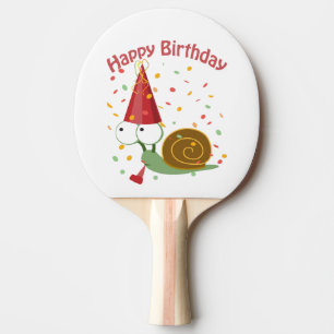 Pala De Ping Pong ¡Feliz cumpleaños! Caracol Confetti