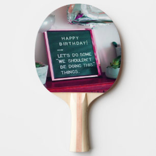 Pala De Ping Pong  ¡Feliz cumpleaños! Divertido problema