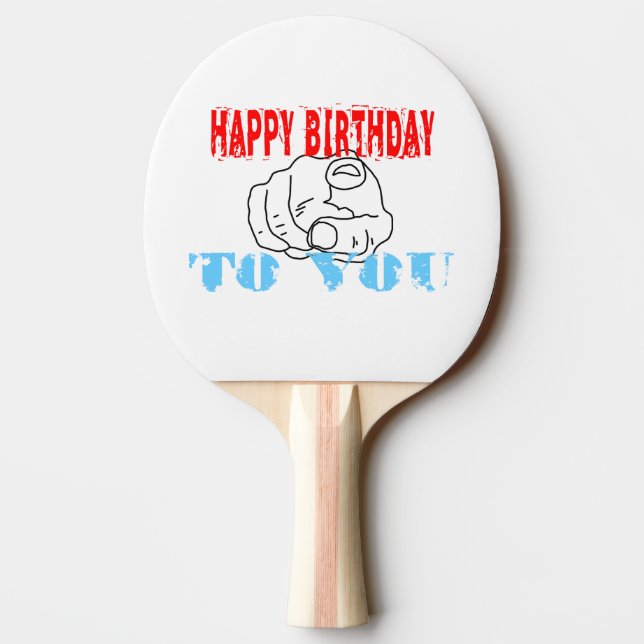 Pala De Ping Pong Feliz Cumpleaños Para Ti (Reverso)