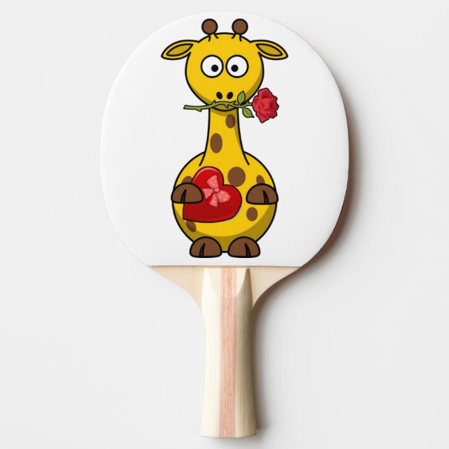 PALA DE PING PONG "FELIZ DÍA DE VALENTINA" GIRAFFE (Anverso)