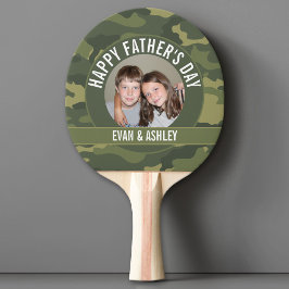 Pala De Ping Pong Feliz Día del Padre - Foto Camuflaje Verde