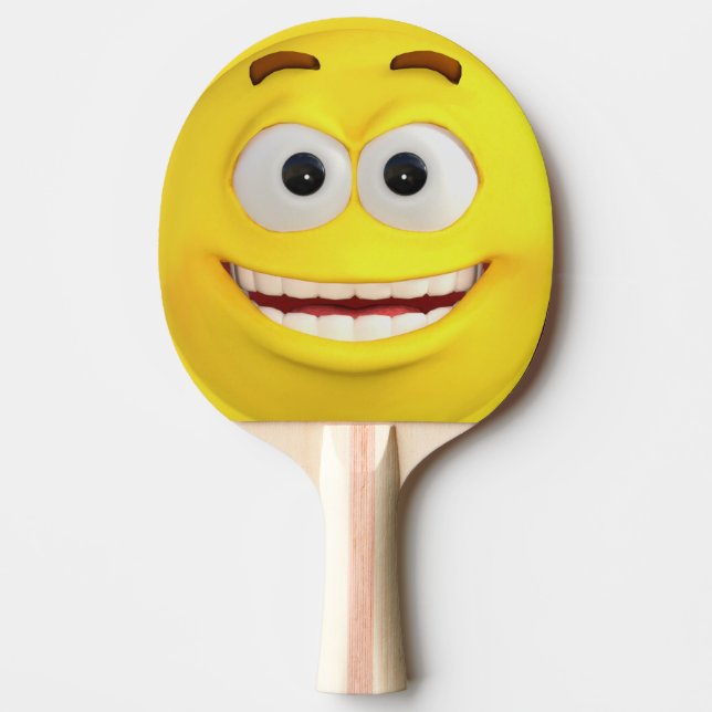 Pala De Ping Pong Feliz Emoji Amarilla  (Anverso)