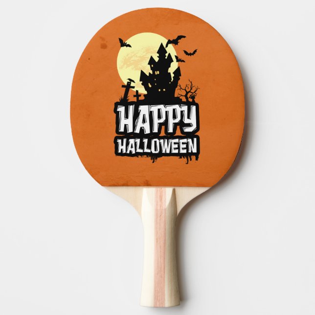 Pala De Ping Pong Feliz Halloween (Anverso)