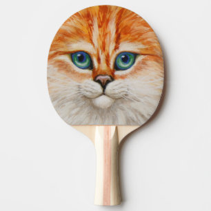 Pala De Ping Pong Feliz Naranja Kitty Face