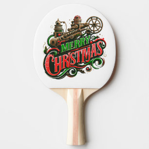 Pala De Ping Pong Feliz Navidad steampunk