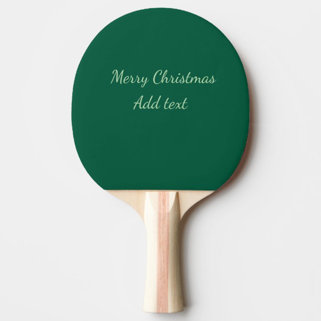 Pala De Ping Pong Feliz Navidad verde planicie vacaciones en solitar (Anverso)