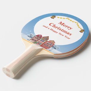 Pala De Ping Pong Feliz Navidad y Feliz Año Nuevo