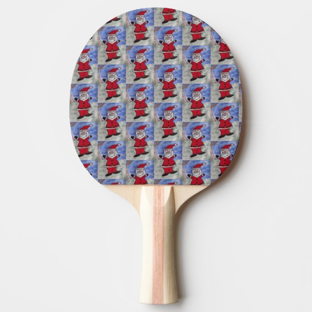 Pala De Ping Pong Feliz Santa (Anverso)