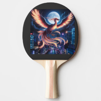 Pala De Ping Pong Fênix flamejante Raquete de Ping-Pong