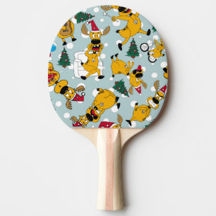 Pala De Ping Pong Festividad de ciervos: Diseño del patrón de Navida