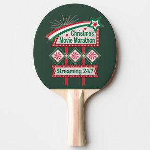 Pala De Ping Pong Festividad de Maratón Retro Marquee de la película