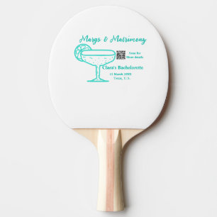 Pala De Ping Pong Fiesta de soltera Turquoise Margs & Matrimony