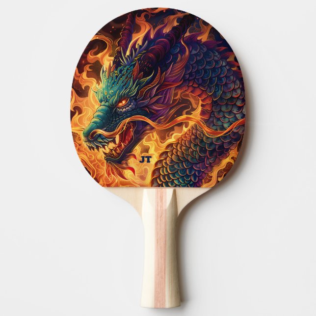 Pala De Ping Pong Fire Breathing Dragon Personalized (Anverso)