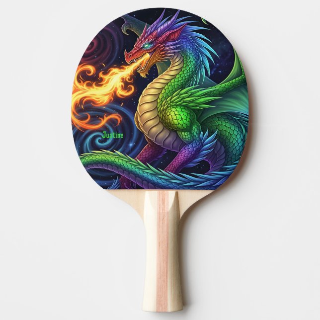 Pala De Ping Pong Fire Breathing Dragon Personalized (Anverso)
