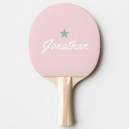Pala De Ping Pong Firma de estrella GR vintage rosa susurro de media