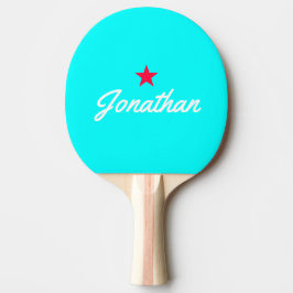 Pala De Ping Pong Firma de Estrella Vintage Cian Retro Eléctrica