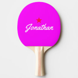 Pala De Ping Pong Firma de Estrella Vintage Rosa Retro Eléctrica