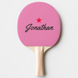 Pala De Ping Pong Firma Estelar Vintage Rosa y Negro