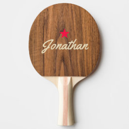 Pala De Ping Pong Firme Estrella Vintage de Madera de Olmo