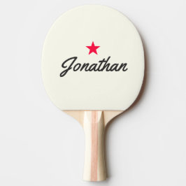Pala De Ping Pong Firmeza de Marfil y Negro Cálido con Estrella Vint