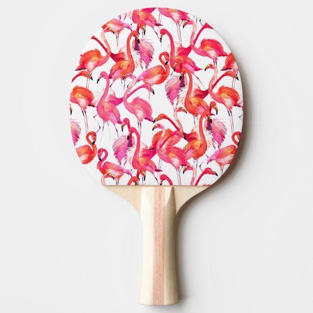 Pala De Ping Pong Flamencos acuarelas (Anverso)