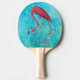 Pala De Ping Pong Flamingo rosa vintage
