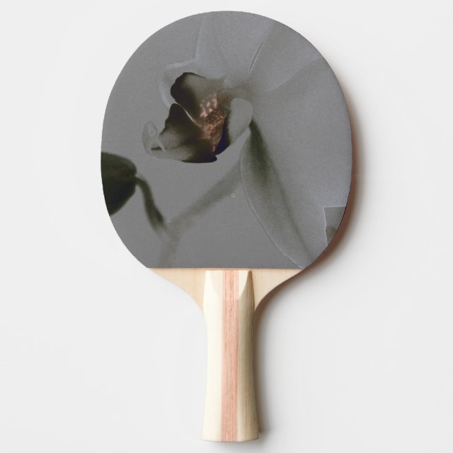 Pala De Ping Pong Flor artificial en tonos grises (Anverso)