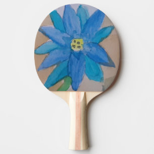 Pala De Ping Pong Flor azul