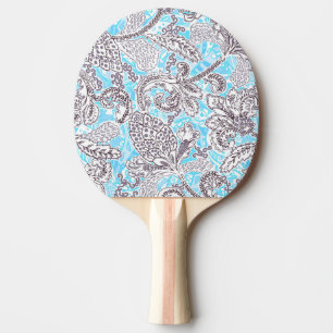 Pala De Ping Pong Flor azul gris claro