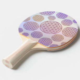 Pala De Ping Pong Flor de vida / Blume des Lebens - Violeta patrón