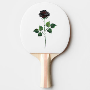 Pala De Ping Pong Flor rosa negra