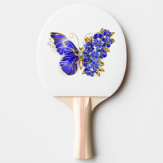 Pala De Ping Pong Flor Sapphire Mariposa (Anverso)