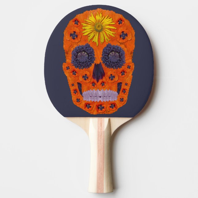 Pala De Ping Pong Flor Skull 1 (Anverso)