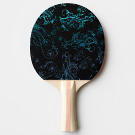 Pala De Ping Pong Floral Blue Ping Pong Paddle