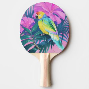 Pala De Ping Pong Floral/hawaiano/tropical/loro