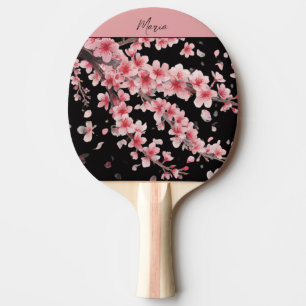 Pala De Ping Pong Florecimiento de cerezo japonés rosa blanco