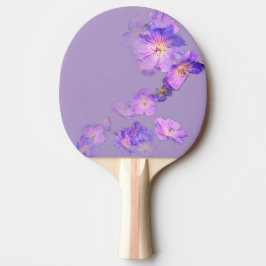 Pala De Ping Pong Flores azules y blancas