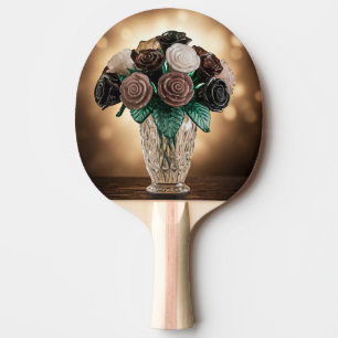 Pala De Ping Pong Flores de vidrio