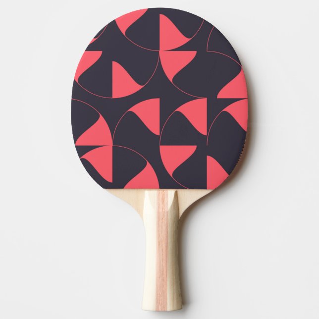 Pala De Ping Pong Flores geométricas circulares abstractas, elegante (Anverso)