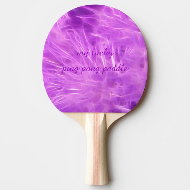 Pala De Ping Pong Flores moradas transformadas (Anverso)