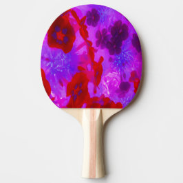 Pala De Ping Pong Flores Phlox de bonito morada y de jardín rojo